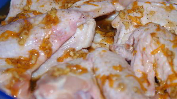 куриные крылышки в апельсиновой глазури
