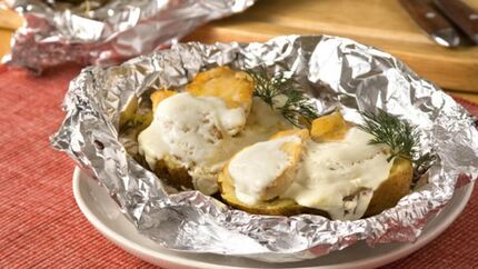 Курица с картофелем и сыром