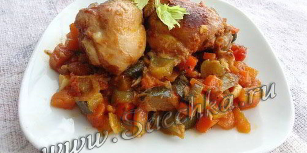 Рецепт курицы в томатном соусе с чесноком