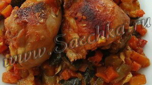 курица в томатном соусе с чесноком