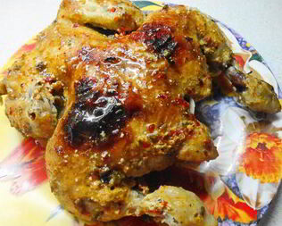 Пряный цыпленок в сметане запеченный в рукаве