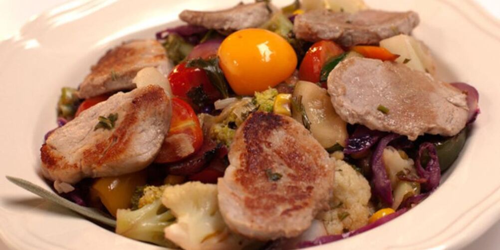 Рецепт свинины и тринадцать овощей