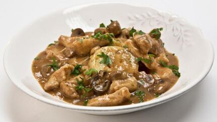 Свинина с кнедликами