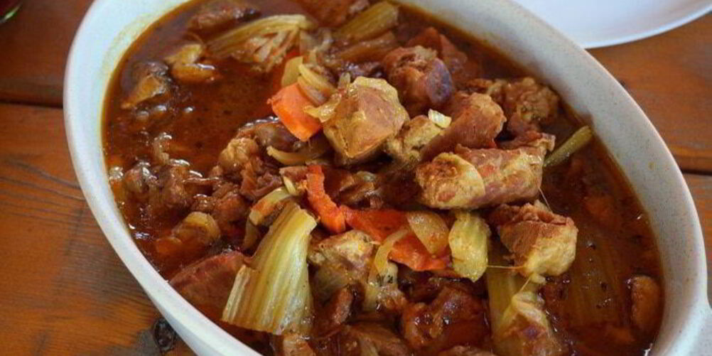 Рецепт свинины в сельдерее