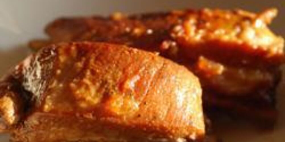 Рецепт тушеных свиных ребрышек