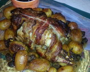 Запеченный фазан с лесными ягодами