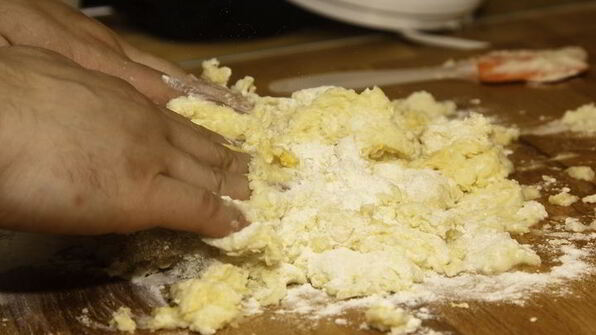 ньокки с соусом из креветок