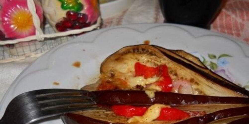 Рецепт баклажанов с ветчиной