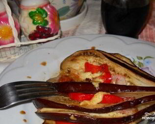 Баклажаны с ветчиной