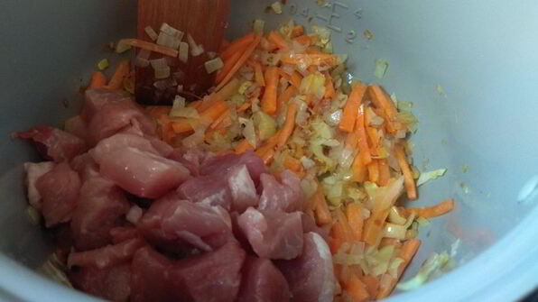 тушеная картошка с мясом