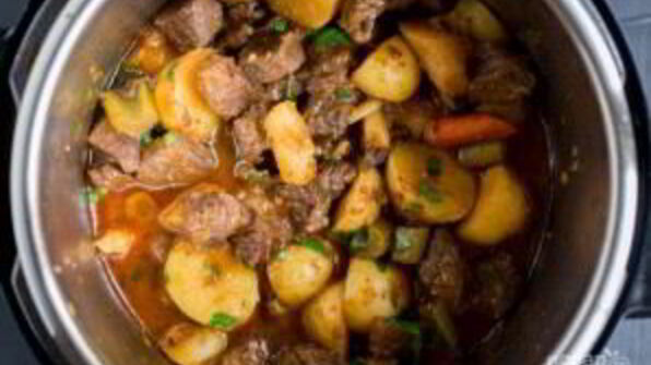 тушенная картошка с мясом в скороварке