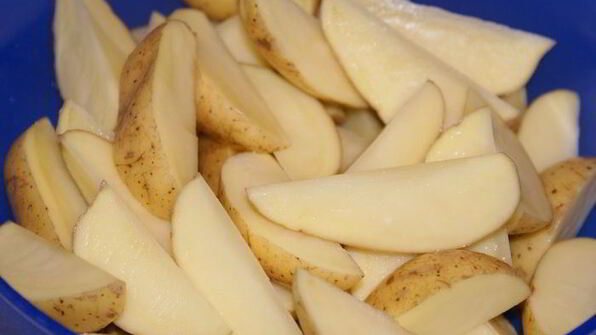 запеченный картофель в горчичном маринаде