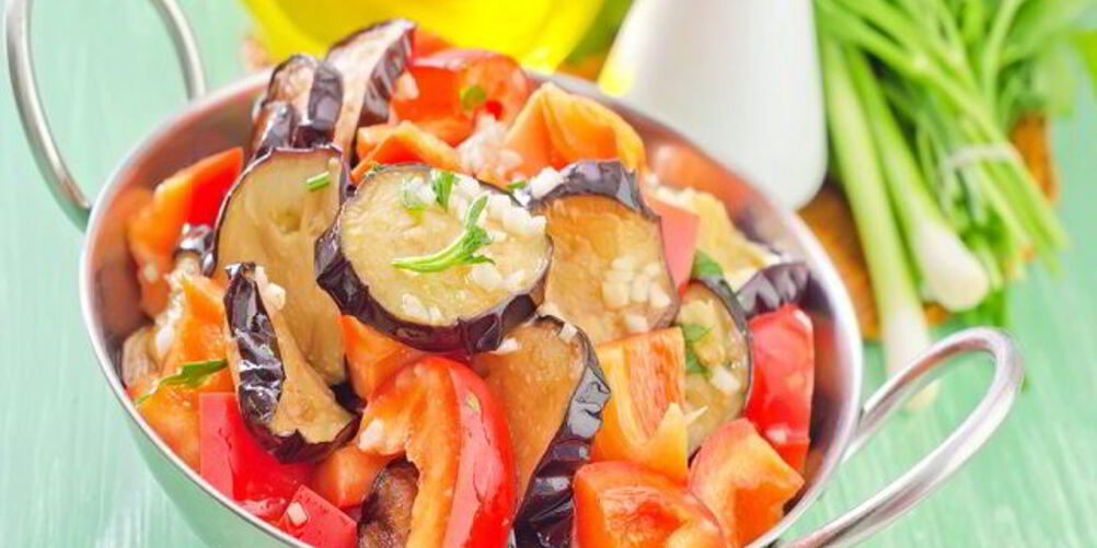 Рецепт жареных баклажанов с болгарским перцем