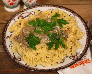 Куриная печень в сливках