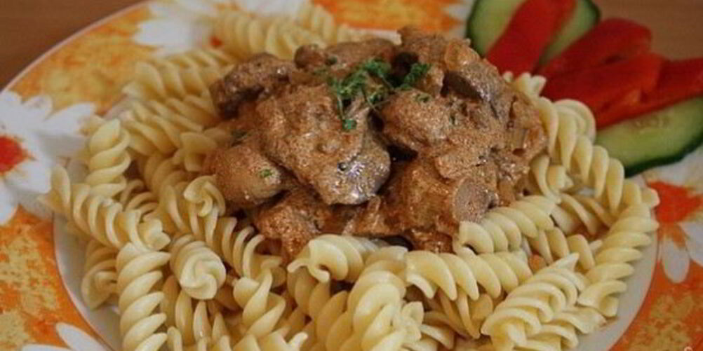 Рецепт куриной печени в сметане