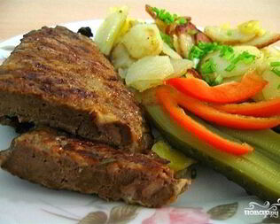 Отбивные из печени