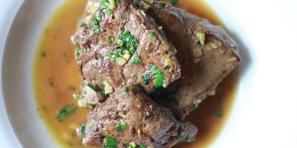 Рецепт печени говяжья с петрушкой