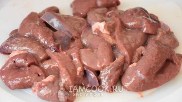 печень жареная с белыми грибами