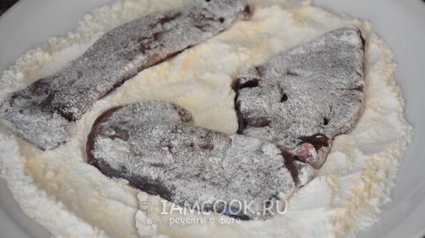 печень жареная с белыми грибами