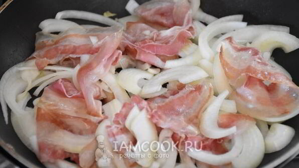 печень жареная с белыми грибами