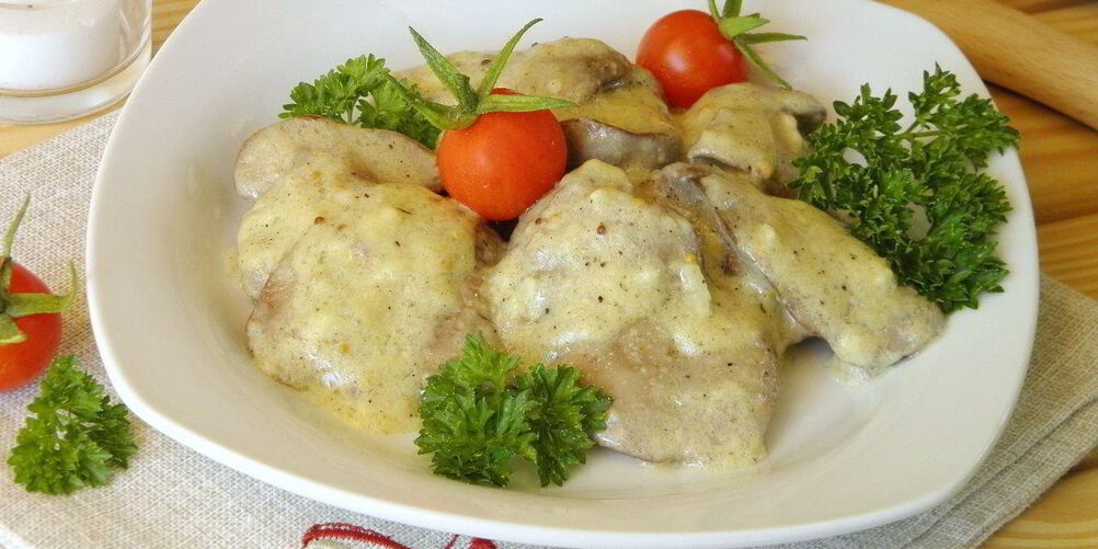 Рецепт печенки под соусом