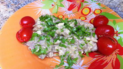 Тушеная говяжья печень