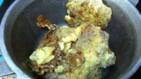 тушеная говяжья печень