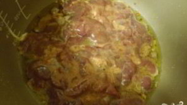 тушеная куриная печень в мультиварке
