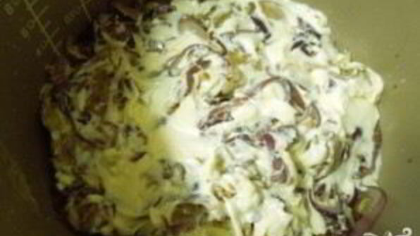 тушеная куриная печень в мультиварке