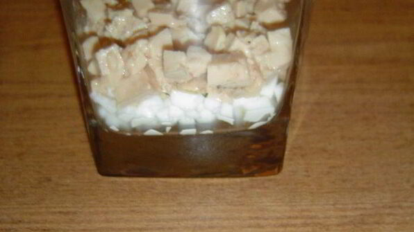 веррины с красной икрой и печенью трески