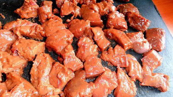 воскресное мясное кольцо с печенью и грибами