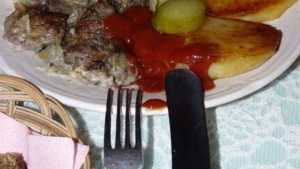 Запеченый картофель с печенью