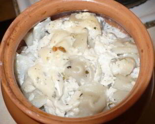 Пельмени с простоквашей