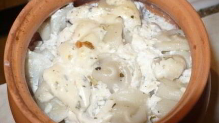 Пельмени с простоквашей