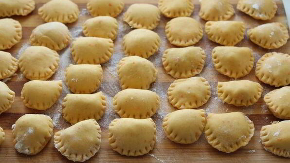 пельмешки из тыквенного теста