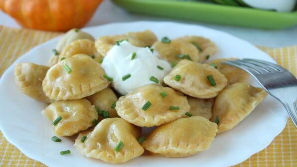 пельмешки из тыквенного теста