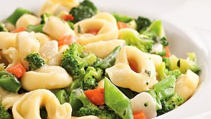 Рагу из мексиканской смеси и пельменей