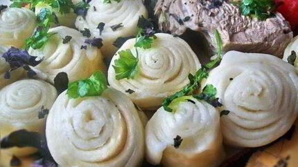 Слоеные хинкали