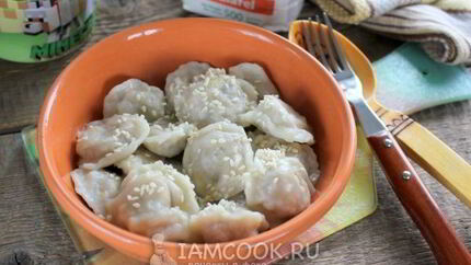 Веганские пельмени с фалафелем