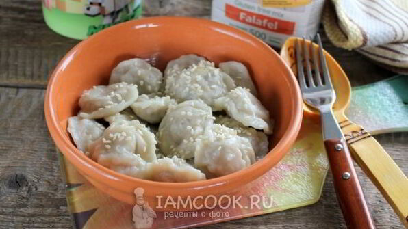 веганские пельмени с фалафелем