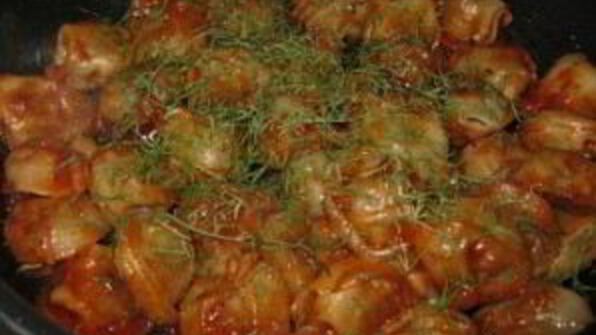 вкусные жареные пельмени