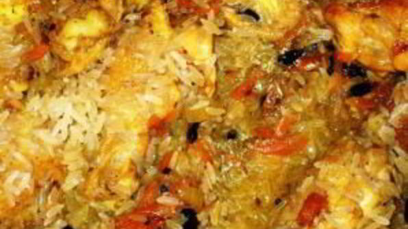 диетический плов с курицей