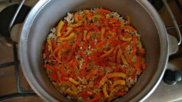 королевский персидский плов с люля-кебабом из баранины