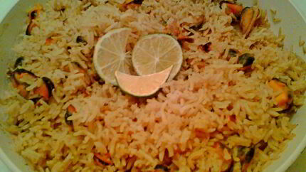 Паэлья с мидиями