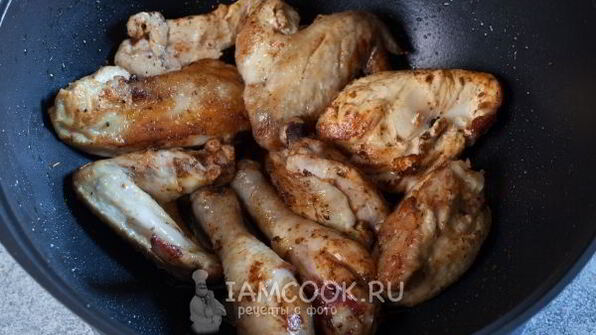 плов из бурого риса с курицей