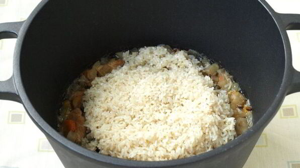 плов с индейкой и машем