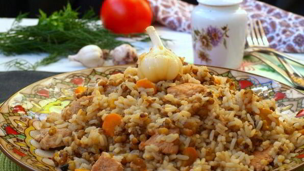 плов с индейкой и машем