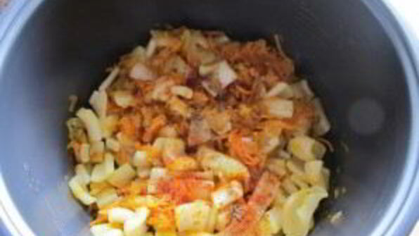 плов с кальмарами в мультиварке