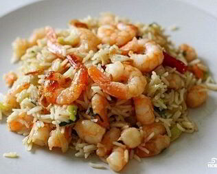 Плов с креветками в мультиварке