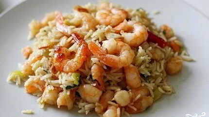 Плов с креветками в мультиварке